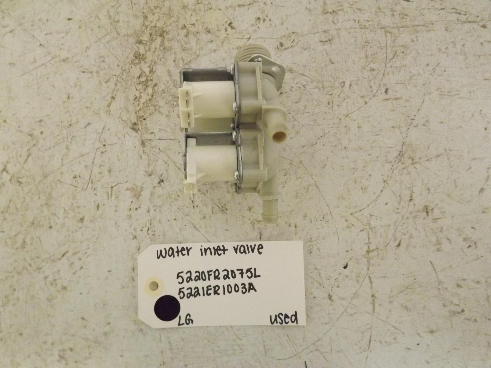 LG Washer 5220FR2075L 5221ER1003A Water Inlet Valve Used LG Washer 5220FR2075L 5221ER1003A Water Inlet Valve Used
